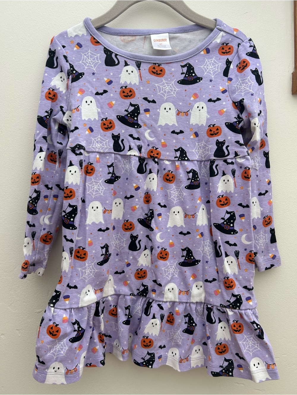 Gymboree Lavender Halloween Ghost & Pumpkin Dress